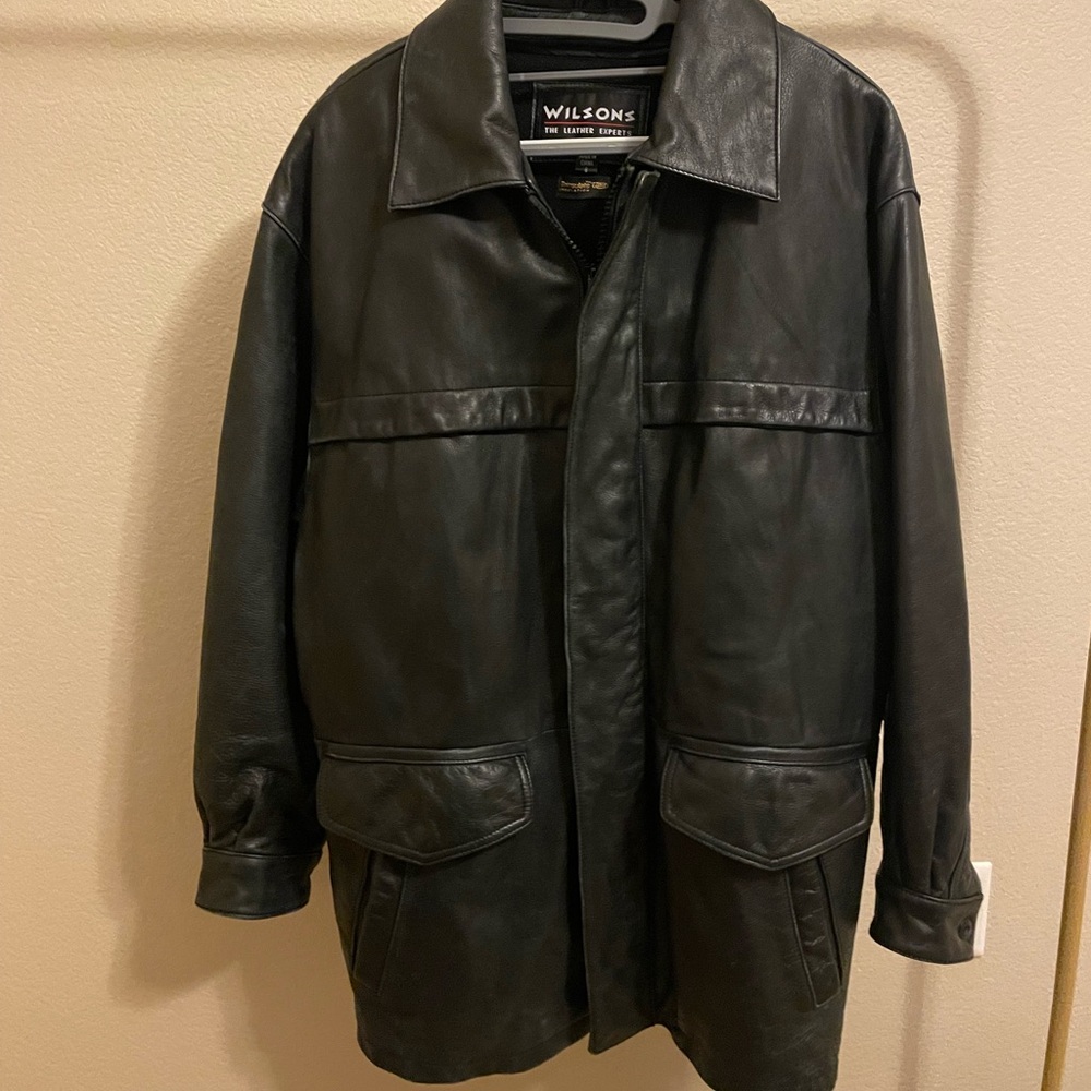 Wilson Dark Leather Military Jacket